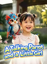 A Talking Parrot and a Little Girl