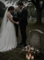 Married in front of my husband's first love's grave cover